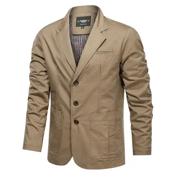 2023 Pavasara Jaunu Vintage tīrtoņa Krāsu Tērps Vīriešu Biznesa pusmūža un Jaunatnes Zaudēt Pieguļošs Tērps, Universāls Ikdienas Jaka