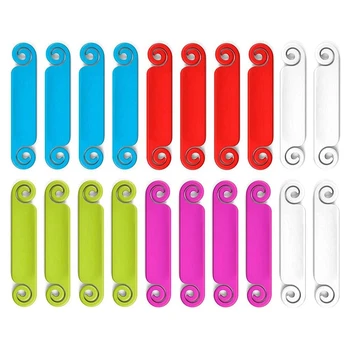 20 Gab. Kabeļu Tagus Kabeļu Pārvaldības Tagus Multicolor Kabeļu Etiķetes Vadu Identifikācijas etiķetes USB Datora, Telefona Lādētāju