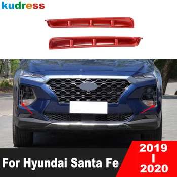 Par Hyundai Santa Fe 2019 2020 Chrome Automašīnas Priekšējie Miglas Lukturi, Lampas Uzacu Vāciņš Melns, Galvu Foglight Plakstiņa Molding Apdares Piederumi