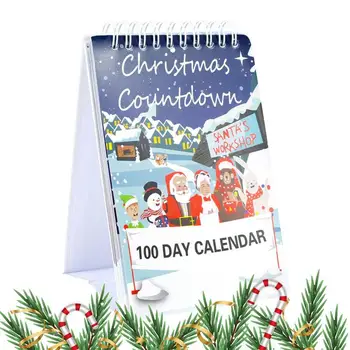Ziemassvētku Atpakaļskaitīšanas 2023 Noplēst Pastāvīgā Kalendārā 100 Dienas, Ziemassvētku Kalendāra Skolu Uzņēmums Daudzdzīvokļu Mājas Un Biznesa