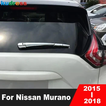 Priekš Nissan Murano 2015 2016 2017 2018 Chrome Aizmugures Logu Tīrītājs Vāciņš Melns Astes Vējstikla Kronšteins Asmens Kadru Auto Piederumi