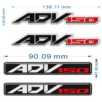 Motociklu StickersTank Pad Emblēma, Logo, Piedzīvojumu Honda ADV 150 ADV150 Uzlīmes Žetons Izvirzīts