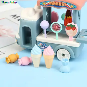 9Pcs/Set Leļļu Miniatūras Pārtikas Cukura Gudrs, Konfekte, Kūka Desertā Konfektes, saldējums, Rotaļlietas, Aksesuāri Leļļu Nams DIY Rotaļlietas