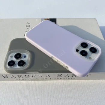 Mīksto violeta Matēts Gadījumā Jelly Šķidruma Silikona Case For iPhone 14 14Promax 13 14Pro 13promax 11 11Promax 12 13Pro 12Pro 12Promax