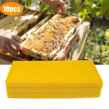 10Pcs bišu Vasks Loksnes Sveču liešana Amatniecības DIY Komplekti, Medus, Sveces Maker Pilna Bišu Vasks Honeycom Biškopības Fonds Loksnes