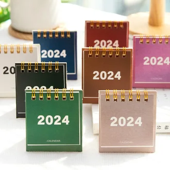 2024 mini galda kalendārs,1/2/5 pakotnes, minimālisma un radoši, portatīvo mazs kalendārs, galda rotājumi