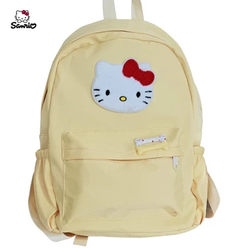 Hello Kitty mugursoma Hello Kitty studentu Sanrio bērnu skolas soma mugursoma koledžas students ins svaigi mazie ikdienas soma