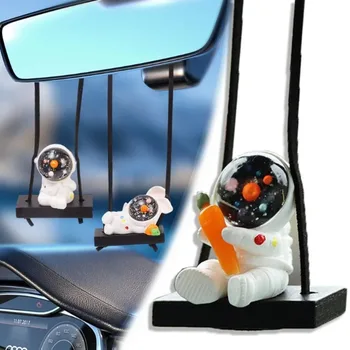Radošā Astronauts Auto Kulons Karikatūra Atpakaļskata Spogulī, Kulons Sveķu Šūpoles Astronauts Kulons Automašīnas Iekšējā Apdare Cute Modelis