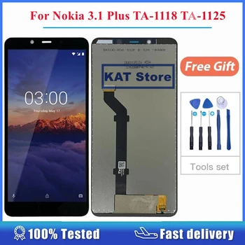 Pārbaudīts Nokia 3.1 Plus TA-1118 TA-1125 LCD Displejs Ar Touch Screen Digitizer Pilnu komplektu Ar Remonta Instrumenti