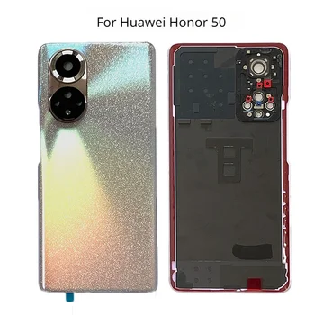 Jauno Aizmugurējo Stiklu Huawei Honor 50 N-AN00 NX9 Atpakaļ Akumulatora Vāciņu Mājokļu Aizmugures Durvju Atpakaļ Gadījumā, ja ar Kameru Kadra Objektīvs