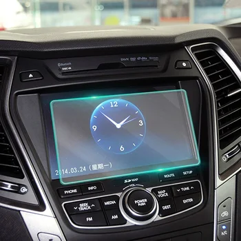 Par Hyundai Santa Fe 2013. - 2017. Gadam Automašīnas Multimediju DVD, Video, GPS Navigācija, LCD Ekrāns, Rūdīts Stikls Aizsardzības Plēves Pret Skrāpējumiem