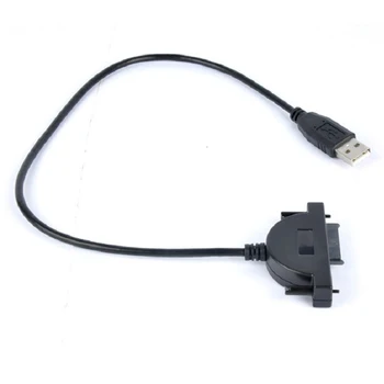 LED Indikators USB 2.0 7+6 13Pin Mini SATA II Kabeļa Adapteris Piezīmjdatoru CD-ROM, DVD-ROM, lai HDD Caddy Slimline Disks
