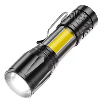 Alumīnija Sakausējuma Teleskopiskie Pildspalvu Klipu Lukturīti 513 Mini Tālummaiņas Cob Sānu apgaismojums Dāvanu Usb Uzlādes Spilgti Portatīvo LED