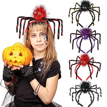 Halloween Garkājains Plīša Spider Radošo Jautri Galvu Parādīt Maskēties Saģērbt Zirnekļa Galvu Spooky Halovīni Puse Apdare