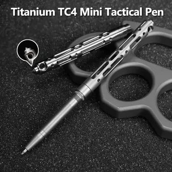 Titāna TC4 Mini Taktiskās Pildspalvu Self Defense Āra EDC Rīku Keychain Kabatas Biznesa Rakstot Pen Pildspalvu Kolekcija