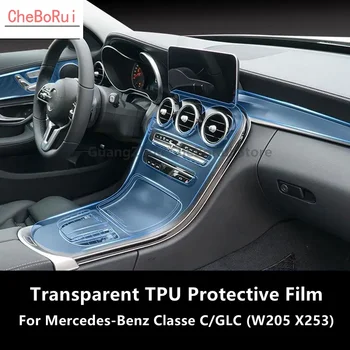 Par Mercedes-Benz Classe C/GLC W205 X253 Auto Interjera Centra Konsole Pārredzamu TPU aizsargplēvi Anti-scratch Remonts Filmu