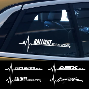 Par Mitsubishi Outlander 3 Lancer 9 3 10 EX ASX Ralliart L200 2GAB Sporta Auto Vinila Decals Auto Sānu Logu Uzlīmes, Piederumi