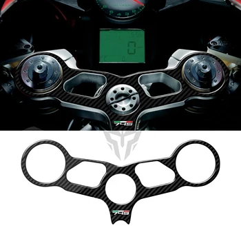 Par Ducati 749 Modeļi 3D Carbon-look Augšējā Triple Jūgs Aizsargs Tvertne Pad