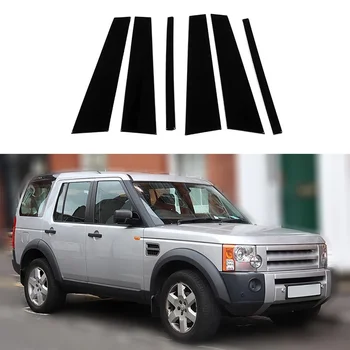 6Pcs Glancēts Melns Auto Durvju Logu Pīlārs Amata Apdares Segtu Kolonnas Uzlīme Piederumi Land Rover Discovery 3 /LR3 2004. - 2009. gadam