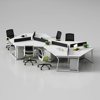 Radošā personāla biroja galds modes 3/4/6 ar vairāk nekā četras vietas 8 biroja skrūvēm darbinieki galda un krēsla kombinācijā skrūvēm