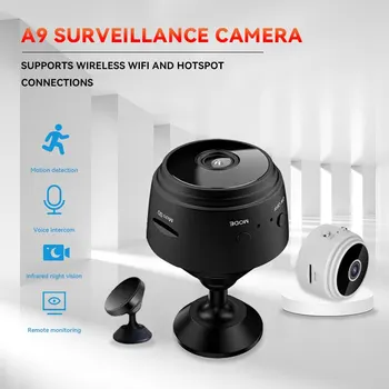 A9 WiFi bezvadu Mini Kamera ar HD 1080p Bezvadu Video Ierakstītājs Balss Ieraksti Drošības Uzraudzības Camera Smart Home Zīdaiņiem Un Mājdzīvniekiem