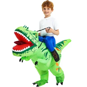 T-rex Dinozaura Piepūšamās Kostīmu Bērnu Anime Purima Halloween, Ziemassvētku Cosplay Tērpi, Kleita, Uzvalks, par Bērniem Pieaugušo Dāvanu