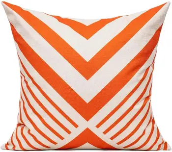 Rudens apelsīnu spilvendrāna ģeometrisko modeli, spilvendrāna dekoratīvs spilvens segums, kas piemērots ģimenes krēsls, dīvāns dzīvojamā istabā