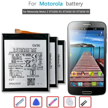 GV30 2630mAh Li-jonu Polimēru Akumulatora, Motorola Moto Z XT1650-01 XT1650-03 XT1650-05 Bateria