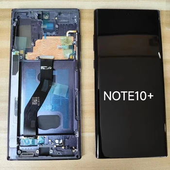 AMOLED Displejs Samsung Galaxy Note 10+ 10. pielikums Plus N975 N976 Ar Rāmi Pilnu Touchscreen Rezerves Daļas