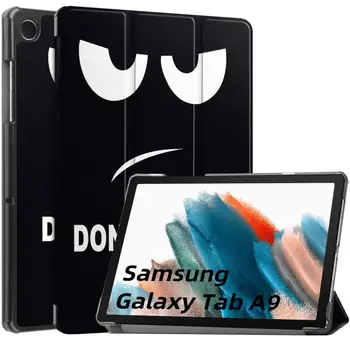 Samsung Galaxy Tab A9 8.7 Collu SM-X110 SM-X115 X117 PU Flip Stends Vāks Cilnes A9 Plus 2023 11 collu Drukāt Tablete Gadījumā Būtiska