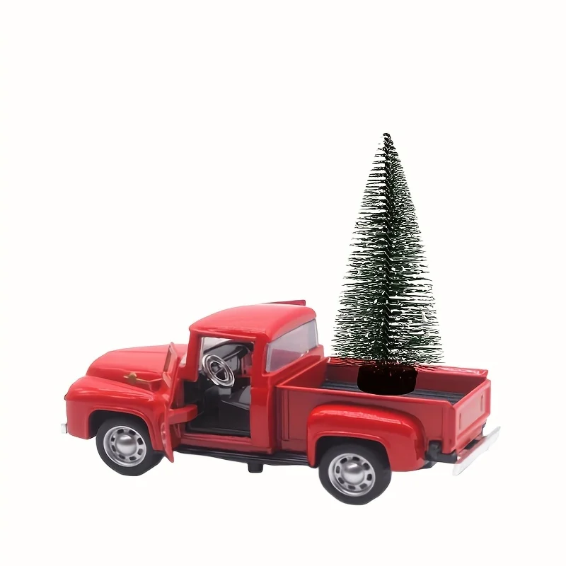 1gb Sarkana mašīna+10cm Ziemassvētku eglītes, Ziemassvētku Rotājumi Radošās Ziemassvētku dāvanas bērniem Ziemassvētku dekori mājas 2024. gadam Navidad2