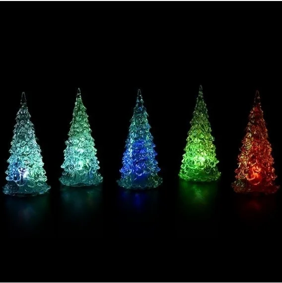 Ziemassvētku Eglīte Krāsains Mainās LED Galda Galda Lampa, Gaismas ar Septiņām Krāsām Romatic(Izmērs:12 cm X 5.5 cm)3