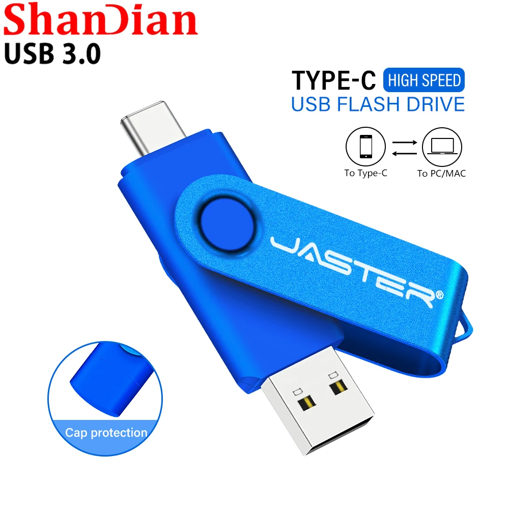 Grozāms OTG Pen Drive 32GB Brīvas Atslēgu piekariņi Memory Stick Pendrive Augsta Ātruma TIPS-C USB 3.0 Flash Drive 64GB Mobilo Tālruni0