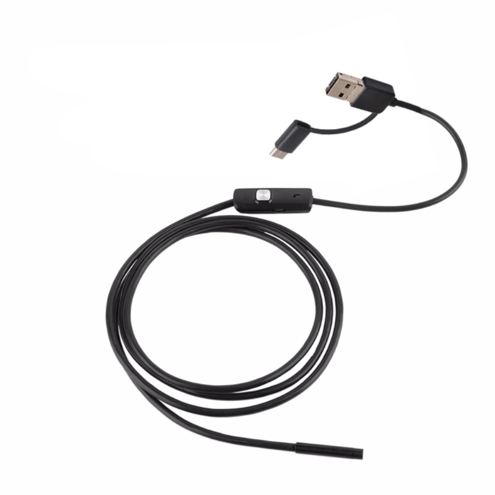 1GB MM IP67 Waterproof Endoskopu Kamera, 6 Led, Regulējams USB Android Elastīgu Pārbaudes Borescope Kameras Tālrunis PC5