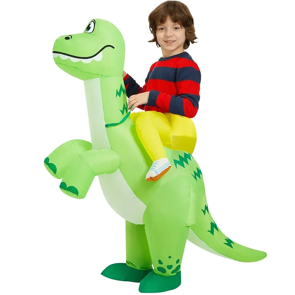 T-rex Dinozaura Piepūšamās Kostīmu Bērnu Anime Purima Halloween, Ziemassvētku Cosplay Tērpi, Kleita, Uzvalks, par Bērniem Pieaugušo Dāvanu4