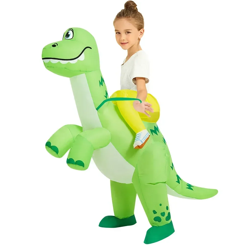 T-rex Dinozaura Piepūšamās Kostīmu Bērnu Anime Purima Halloween, Ziemassvētku Cosplay Tērpi, Kleita, Uzvalks, par Bērniem Pieaugušo Dāvanu5