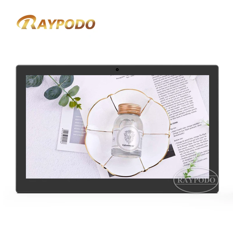 Raypodo 13.3 Collu Touchscreen Monitoru PoE Mount Tabletes ar RK3566 Android11 All-In-One Tablet PC0